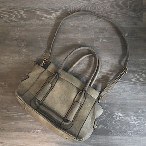 Gray medium purse-Sondra Roberts Squared brand